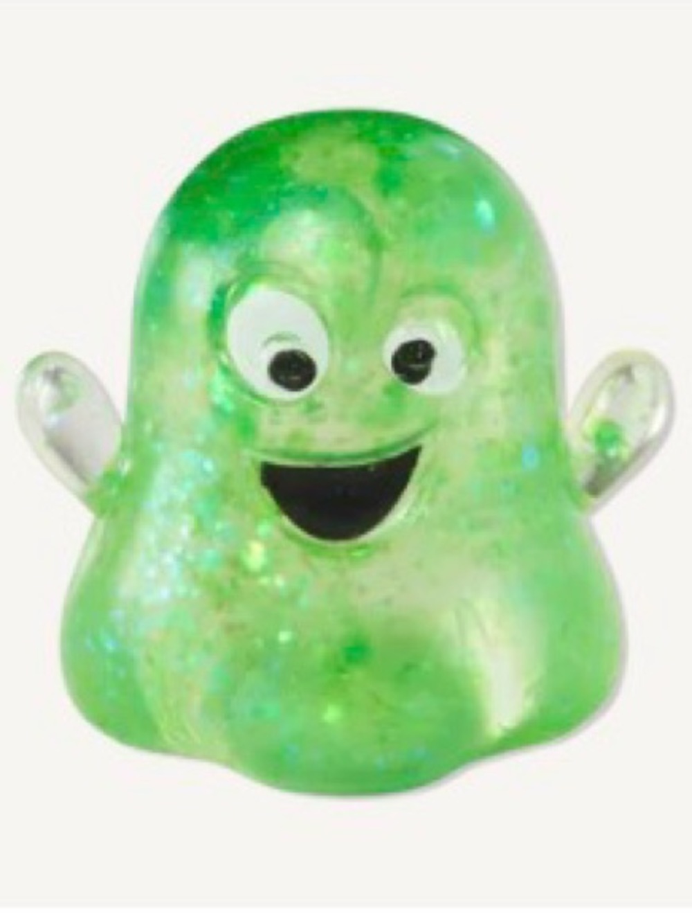Sweet and Shimmer Halloween Ghost Squishy - Green Glitter Ghost